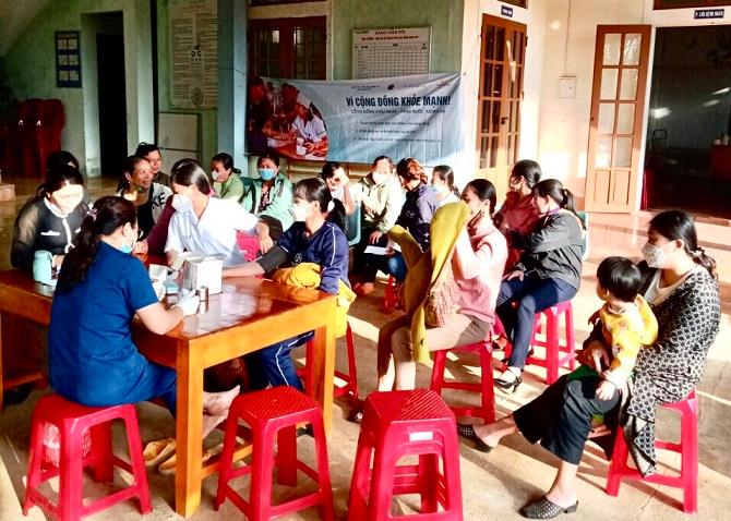 Chương trình truyền thông giáo dục sức khoẻ và khám sàng lọc Tăng Huyết áp, Đái tháo đường cho phụ nữ xã Vĩnh Hoà